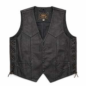 First Genuine Leather Motorcycle Vest Size 52
